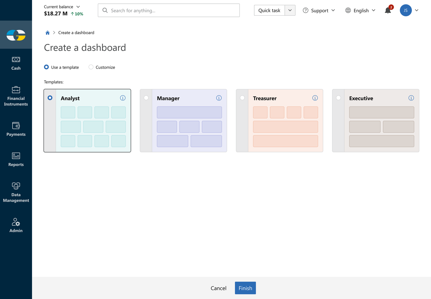 Product shot, create dashboard