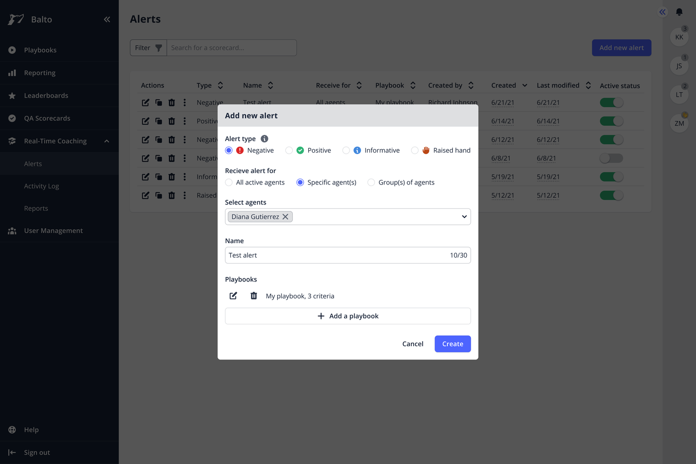 Product shot, create an alert