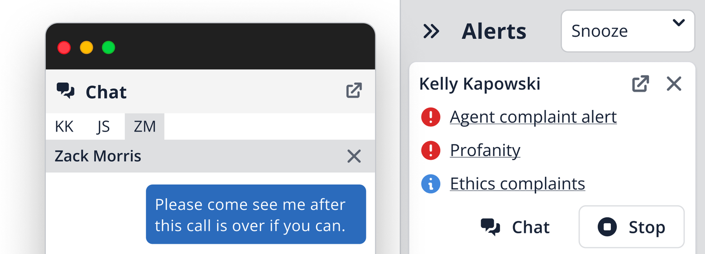 Balto chat client with an active conversation
