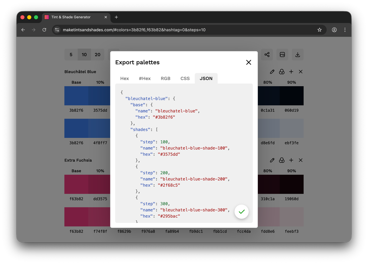 Product shot, export all colors