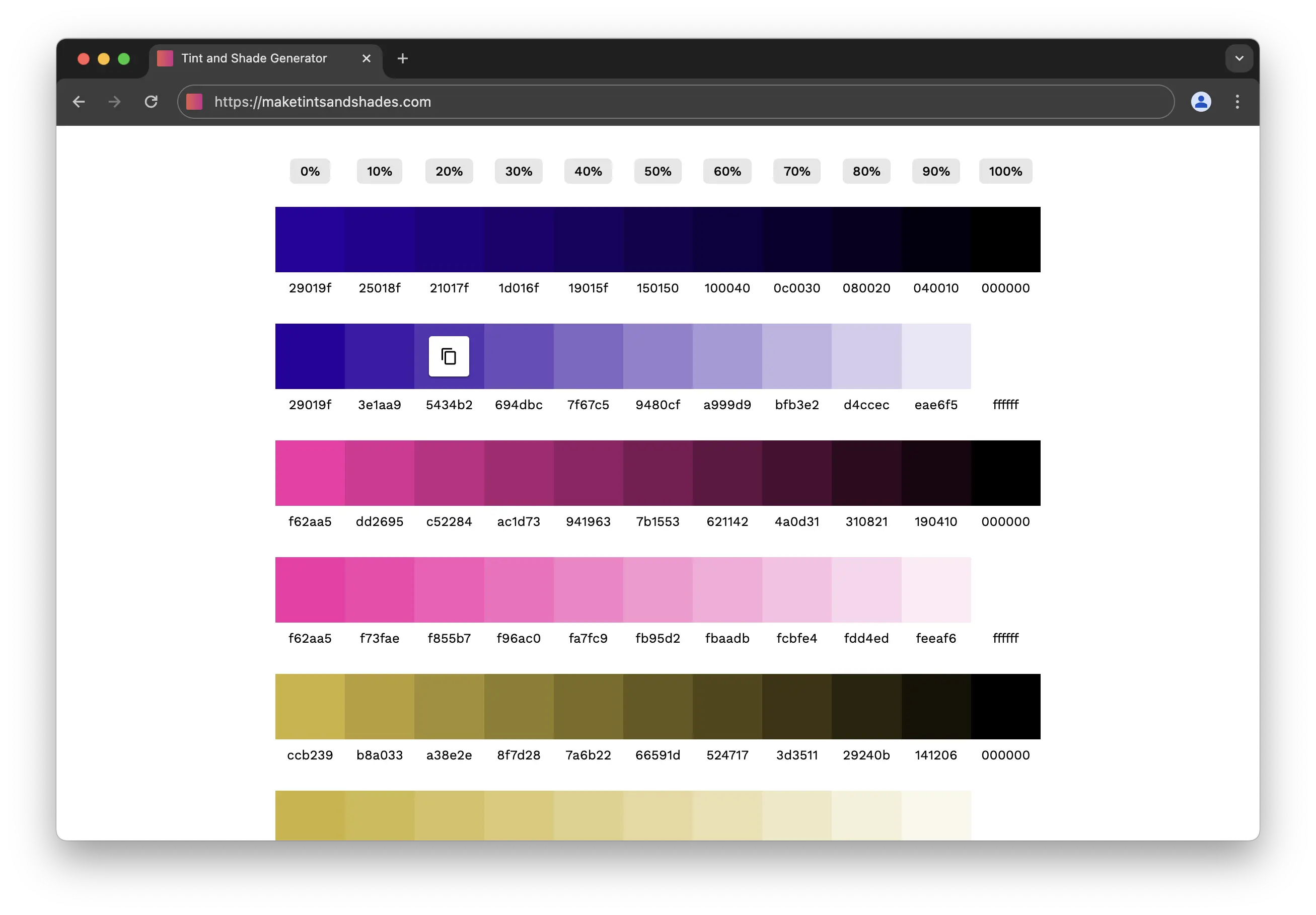 Product shot, generated color palettes